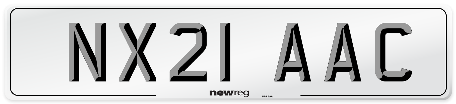 NX21 AAC Number Plate from New Reg